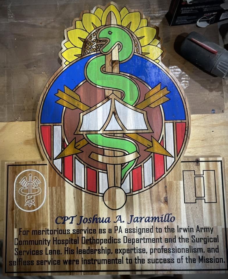 CPT Jaramillo Medical Corps Plaque