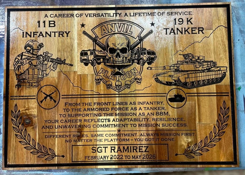SGT Ramirez — Anvil Platoon Plaque